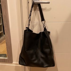 All Saints Black Hobo Bag
